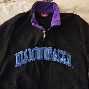 Men's Diamondbacks 1/4 zip Fleece-Champion, Drawstring Waist and Pockets
